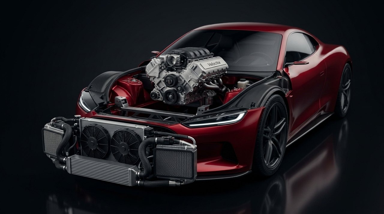 The Velocita GT separated into its internal layers