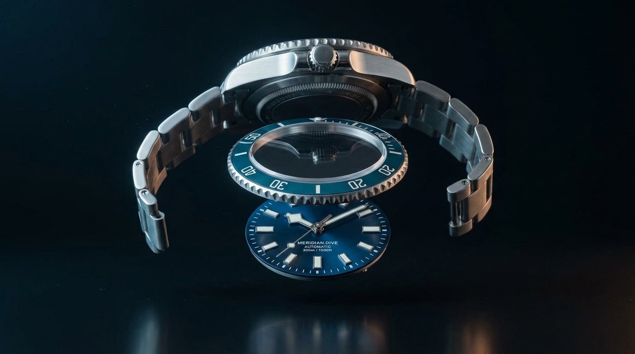 A studio detail photograph of the Meridian Dive