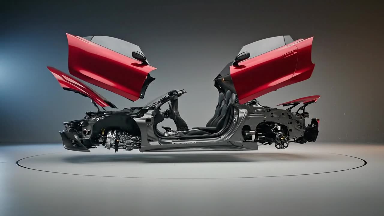 The Velocita GT separated into its internal layers